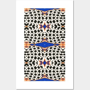 zebra Iznik pattern Posters and Art